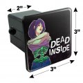 Dead Inside Girl With Exposed Skeleton Bones Tow Trailer Hitch Cover Plug Insert
