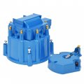 A-team Performance 8-cylinder Hei Oem Distributor Cap Includes Rotor And Coil Cover Kit Blue Composed Of High-strength Polymer 