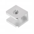 Uxcell Glass Shelf Bracket Aluminum Alloy Clamp Clip Holder Rectangle For 5-8mm Thickness 10pcs