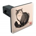 Cat Traditional Chinese Ink Painting Tow Trailer Hitch Cover Plug Insert