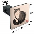 Cat Traditional Chinese Ink Painting Tow Trailer Hitch Cover Plug Insert