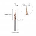 Uxcell Tapered Ball Nose End Mill Tisin Coated Solid Carbide 2 Flute Spiral Milling Cutter 0 25mm Radius 5mm Diameter 4mm Shank