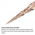 Uxcell Tapered Ball Nose End Mill Tisin Coated Solid Carbide 2 Flute Spiral Milling Cutter 0 25mm Radius 5mm Diameter 4mm Shank