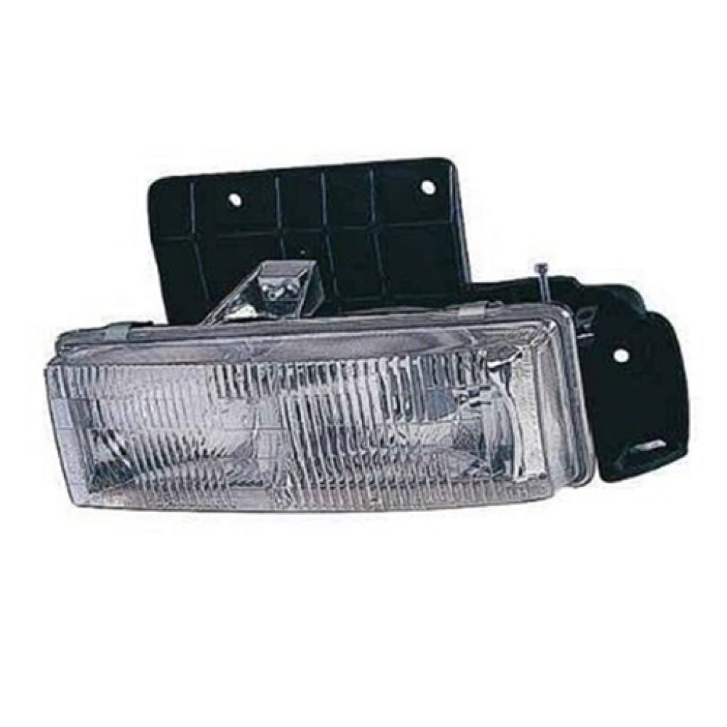 Headlight Assembly Driver Side With Bracket For Gmc Safari 1995 2005 Replacement Gm2502180 16524091 Halogen Round Lamp