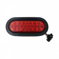 Fortpro 6 Red Oval Marker Tail Stop Turn Led Light With 24 Leds And Lens F235176 