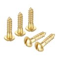 Wood Screws M4 X 16mm Slotted Round Head Copper Self-tapping Screw For Diy Woodworking Home Industry 20 Pcs 