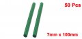 Uxcell 7mm X 100mm Dark Green Glitter Electric Hot Melt Gun Glue Stick 50pcs
