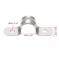Uxcell 12mm 0 5 Rigid Pipe Strap 2 Holes Tube 201 Stainless Steel Tension Clip Clamp 16pcs