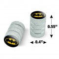 Batman Classic Bat Shield Logo Motorcycle Bicycle Bike Tire Rim Wheel Aluminum Valve Stem Caps