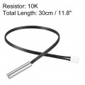Uxcell 10k Ntc Thermistor Probe 11 8 Inch Stainless Steel Sensitive Temperature Temp Sensor For Air Conditioner