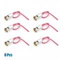 Uxcell 6pcs Universal Ba9s Led Bulb Car Door Dome Panel Light Socket Holder Wire Harness Connector Adapter Replacement