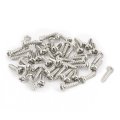 50pcs M2 X 8mm Stainless Steel Phillips Pan Round Head Self Tapping Screws 