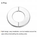 Uxcell Wall Split Flange 2pcs 304 Stainless Steel Round Escutcheon Plate For 32mm Diameter Pipe