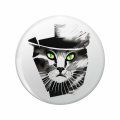 1080 Graphics The Final Meow Cowboy Cat Key Chain Double Sided Stainless Steel Keychain 