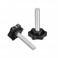 Uxcell Clamping Screw Knob 31mm Dia Plum Hex Shaped Grips Star M8 X 50mm Male Thread 10pcs