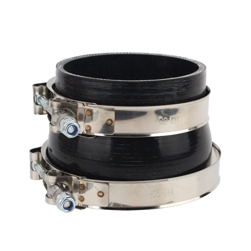 Carbbia 4 To 3 5 Inch Silicone Reducer Coupler Turbo Pipe Black With Two T-bolt Clamps