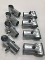 Chain Link Fence End Rail Clamps With Bolts Nuts 1-7 8 X 1-3 Sets Pack