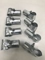 Chain Link Fence End Rail Clamps With Bolts Nuts 1-7 8 X 1-3 Sets Pack