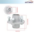 5 On 4 Inch Galvanized Trailer Hub Kit Replacement For 2000 Lbs 1 Spindle With Bearing 6 Pieces Set