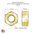 M8-1 25 Coarse Metric Hex Nuts Class 10 Din 934 Yellow Zinc Cr 6 Pack Of 50