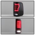 Acanii For 2004-2008 Ford F150 Styleside Pickup Black Housing Smoked Lens Led Tube Tail Lights Brake Lamps Left Right