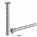 Uxcell M3x40mm Flat Head Machine Screws Phillips Cross Screw 304 Stainless Steel Fasteners Bolts 30pcs
