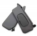 Autoguru Sunvisors Cover Skin Pvc Synthetic Leather Made For Honda Civic 2001-2005 Dark Gray 