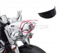 Httmt Gear Skull Black 7 Headlight Visor Heavy Duty Thick Compatible With H-d Xl Xlh Fxr Fx