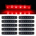 10pack 12v Smoked Red Led Trailer Marker Lights 3 8 Side Clearance Bar Front Rear Signal Indicator Light Strip Waterproof For 