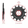 Caltric Front And Rear Sprockets Compatible With Honda Crf250r Crf 250r 2004 2005 2006 2007 2008 2009