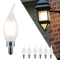 Satco 4w Ca10 Led Light Bulb 3500k Neutral White 350 Lumens Frost Flame Tip 300 Degree Beam E12 Candelabra Base 92 Cri Dimmable 