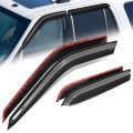 Auto Dynasty Set Of 4 Carbon Fiber Pattern Window Visors For Ford Expedition Lincoln Navigator 1997-2017 Tape-on Rain Guards 