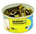 Ook 50648 Padded Pro Hangers Tidy Tins Supports Up To 30 Pounds Brass 10 Sets