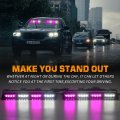 Xridonsen Purple White Emergency Dash Strobe Lights Safety Flashing Warning Hazard Interior Front Rear Windshield Light Bar