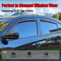 Ikon Motorsports In Channel Window Visors For 2011-2023 Dodge Charger Slim Style Acrylic Smoke Rain Guards Side Wind Deflectors