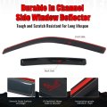 Ikon Motorsports In Channel Window Visors For 2011-2023 Dodge Charger Slim Style Acrylic Smoke Rain Guards Side Wind Deflectors