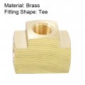 Uxcell Brass Hose Fitting Tee 1 8 Npt Female Thread 3 Way Pipe Connector Adapter