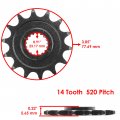 Caltric Front Drive Chain Sprocket Compatible With Suzuki Rm-z450 2005 2006-2012 27511-35g20 27511-35g00 Teeth 14
