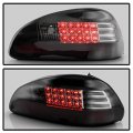 Acanii For 1997-2003 Pontiac Grand Prix Black Smoked Led Tail Lights Brake Lamps Pair Driver Passenger Replacement