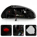 Acanii For 1997-2003 Pontiac Grand Prix Black Smoked Led Tail Lights Brake Lamps Pair Driver Passenger Replacement