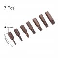 Uxcell Torx Bits Set 7pcs 1 4 Inch Hex Shank Magnetic T10-t40 Hole Screwdriver Bit 25mm Length S2 Screw Driver Kit Tools