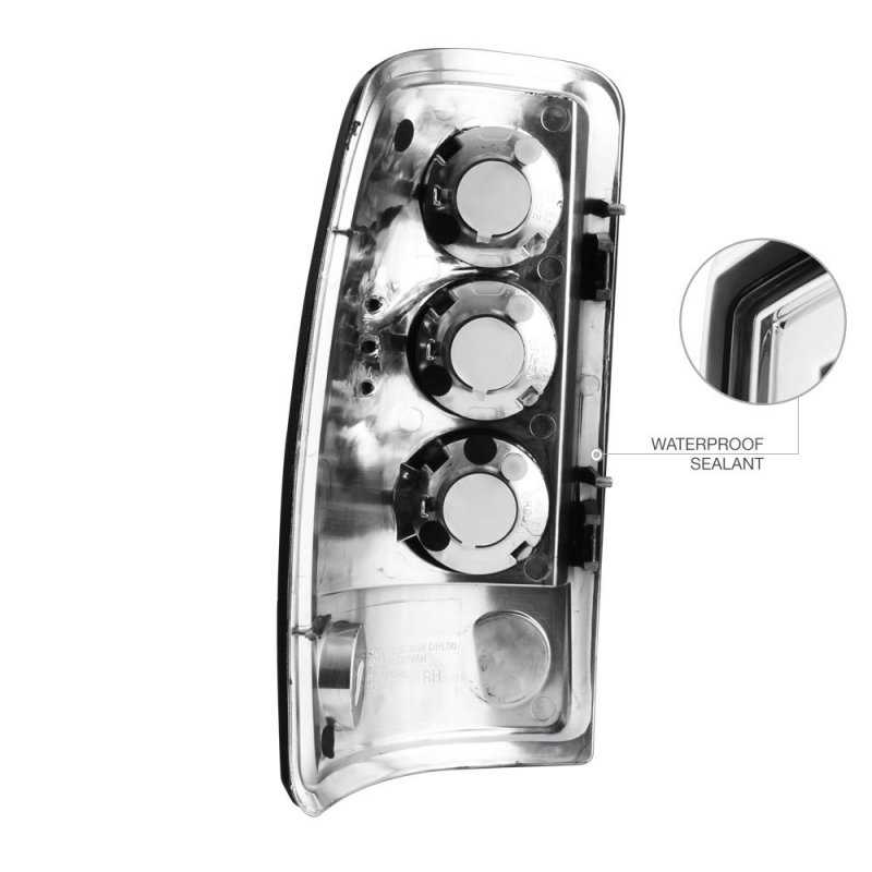 Altezza Euro Style Chrome Tail Light Lamp For 2000-2006 Chevy Tahoe Suburban Gmc Yukon Xl Barn Door Model Driver Passenger Side
