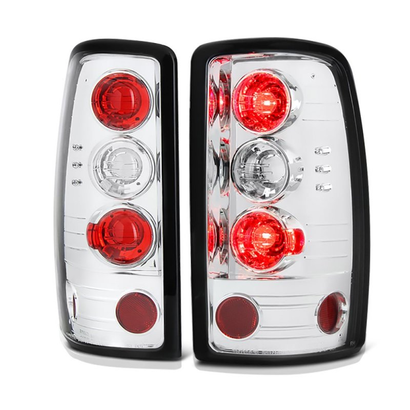 Altezza Euro Style Chrome Tail Light Lamp For 2000-2006 Chevy Tahoe Suburban Gmc Yukon Xl Barn Door Model Driver Passenger Side