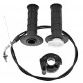 Twist Throttle Accelerator Handle Grips And Bent Cable Set For 7 8 In 22mm Bar Fits 50cc 110cc 125cc 150cc 250cc Dirt Bike Quad 