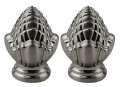 Urbanest Set Of 2 Martha Lamp Finial 1 4-inch Tall Brushed Nickel 