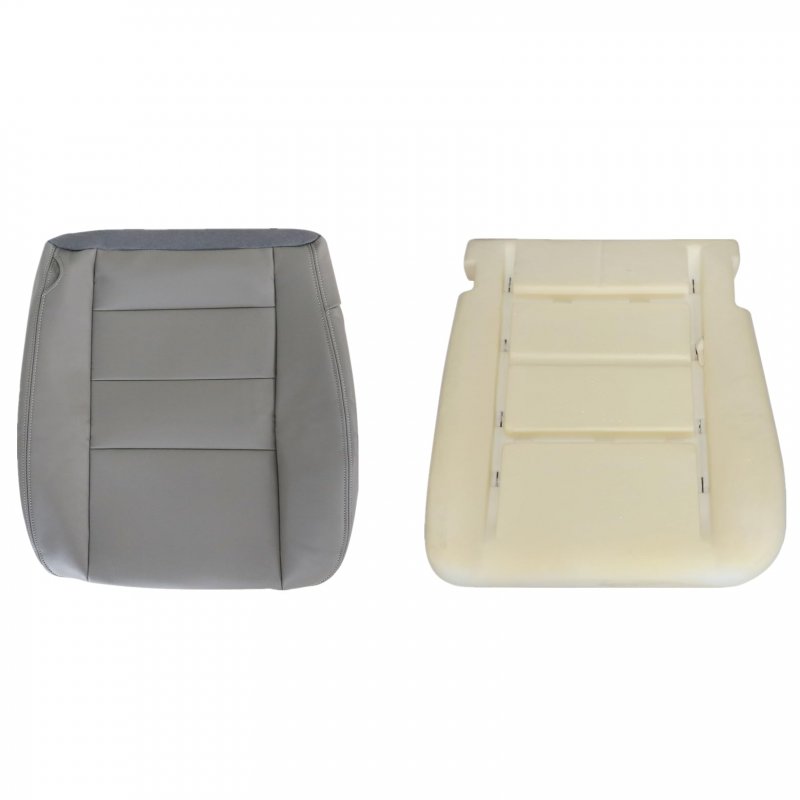 Driver Side Bottom Seat Cover Gray Borttom Foam Cushion Replacement For Ford F250 F350 F450 F550 Lariat 2002 2003 2004 2005