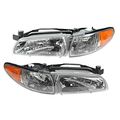 Headlights Headlamps Left Right Pair Set For 97-03 Pontiac Grand Prix