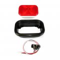 Fortpro Red Rectangular Tail Stop Turn Incandescent Light With Lens Sealed F235107 