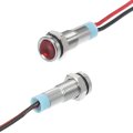 10pcs 6mm 1 4 Car Interior Led Indicator Lights Ac Dc 12-24v Flat Head Signal Lamp With 150mm Cable Length Multicolor