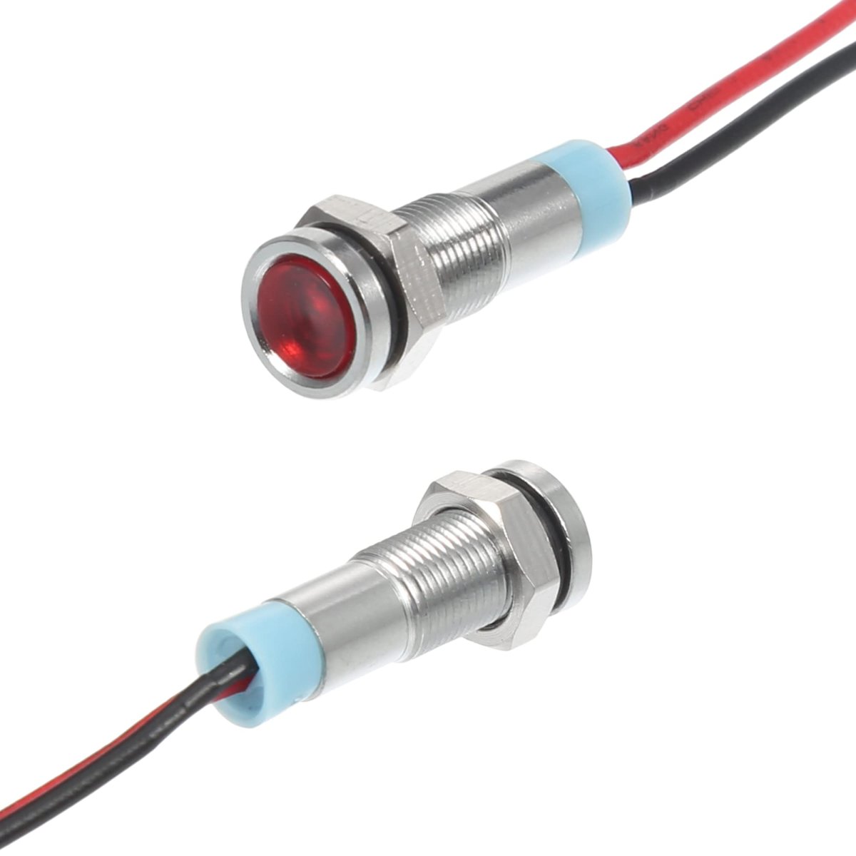 10pcs 6mm 1 4 Car Interior Led Indicator Lights Ac Dc 12-24v Flat Head Signal Lamp With 150mm Cable Length Multicolor